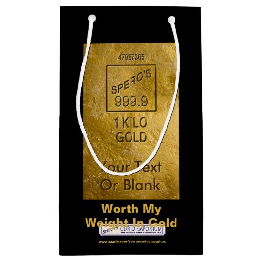 Petit Sac Cadeau Mon Poids En Or (Dos)