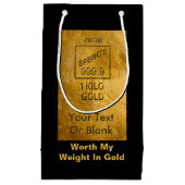 Petit Sac Cadeau Mon Poids En Or (Devant)