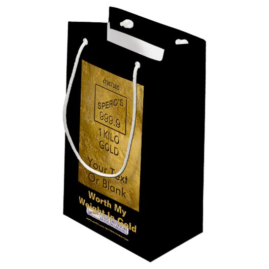 Petit Sac Cadeau Mon Poids En Or (Dos Angle)