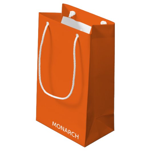 Petit Sac Cadeau Monarch butterfly orange color name (Dos Angle)