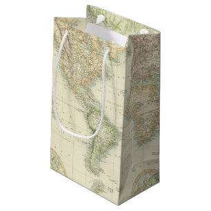Petit Sac Cadeau Monde sur la projection de Mercator
