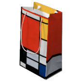 Petit Sac Cadeau Mondrial Composition Rouge Jaune Bleu Noir (Dos Angle)