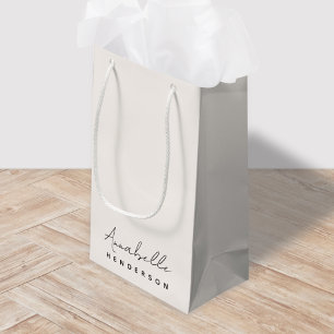 Petit Sac Cadeau Monogram neutre Minimalist stylish