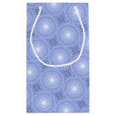 Petit Sac Cadeau Monogramme bleu cercles motif (Dos)