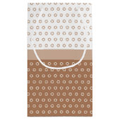 Petit Sac Cadeau Monogramme Brown et blanc avec nom (Dos)