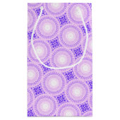Petit Sac Cadeau Monogramme cercles violets motif (Dos)