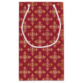 Petit Sac Cadeau Monogramme de luxe Blanc et or Quatre Floral (Dos)