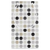 Petit Sac Cadeau monogramme de motif noir pois (Dos)