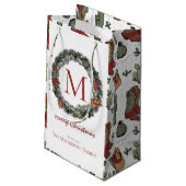 Petit Sac Cadeau Monogramme de Noël du pays (Dos Angle)