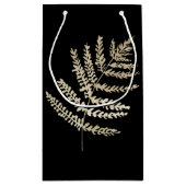 Petit Sac Cadeau Monogramme Foliage Mariage Noir Bienvenue (Dos)