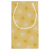 Petit Sac Cadeau Monogramme jaune cercles motif (Dos)