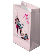 Petit Sac Cadeau Monogramme moderne élégant Papillon haut talon (Devant Angle)