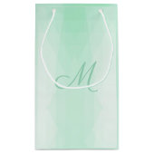 Petit Sac Cadeau Monogramme Moderne Modèle Élégant Mint Vert (Dos)