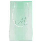 Petit Sac Cadeau Monogramme Moderne Modèle Élégant Mint Vert (Devant)