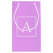 Petit Sac Cadeau Monogramme simple | Ombre subtil rose/violet (Dos)
