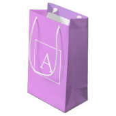 Petit Sac Cadeau Monogramme simple | Ombre subtil rose/violet (Dos Angle)