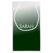 Petit Sac Cadeau Monogramme vert (Dos)