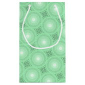 Petit Sac Cadeau Monogramme vert ressort cercles motif (Dos)