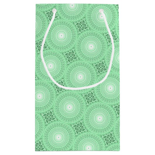 Petit Sac Cadeau Monogramme vert ressort cercles motif (Dos)