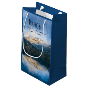 Petit Sac Cadeau Montagnes et lac Pittoresque Nature Photo Merci