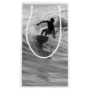 Petit Sac Cadeau Monter En Niveaux De Gris De Vague
