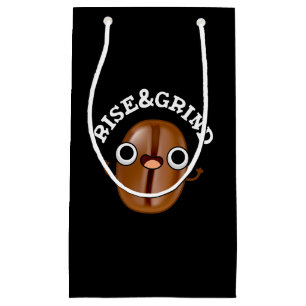 Petit Sac Cadeau Monter Et Grind Drôle Coffee Bean Pun Dark BG