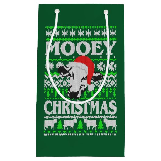 Petit Sac Cadeau Mooey Noël moche Sweat de Noël (Devant)
