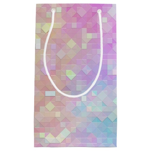 Petit Sac Cadeau mosaïque holo sparkle : (Devant)