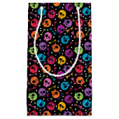 Petit Sac Cadeau Motif 2 de crânes (Devant)