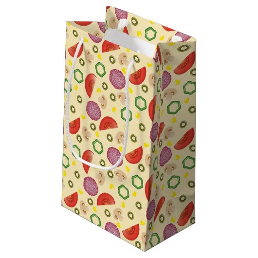 Petit Sac Cadeau Motif 2 de pizza (Dos Angle)