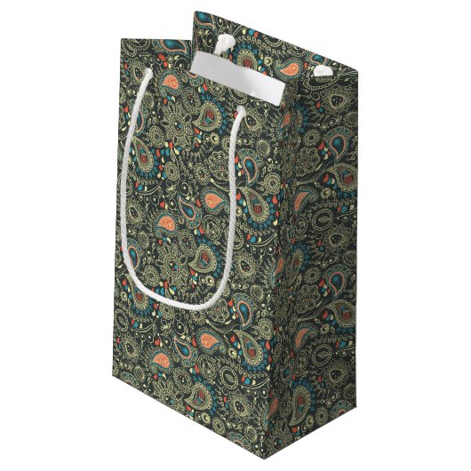 Petit Sac Cadeau Motif 3 de Paisley (Dos Angle)