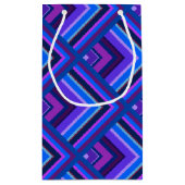 Petit Sac Cadeau Motif à échelle Bleu et violet (Dos)