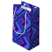 Petit Sac Cadeau Motif à échelle Bleu et violet (Dos Angle)