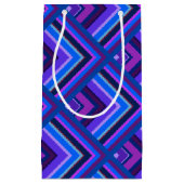 Petit Sac Cadeau Motif à échelle Bleu et violet (Devant)