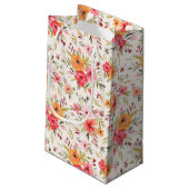 Petit Sac Cadeau Motif à fleurs Orange Doodle Garden (Dos Angle)