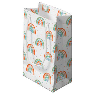 Petit Sac Cadeau Motif à point arc-en-ciel coloré