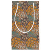 Petit Sac Cadeau Motif abstrait de plume de paon (Devant)