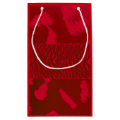 Petit Sac Cadeau Motif animal sauvage rouge (Dos)