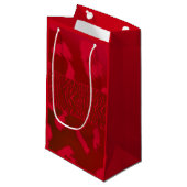 Petit Sac Cadeau Motif animal sauvage rouge (Devant Angle)