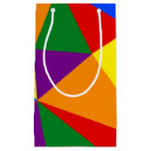 Petit Sac Cadeau Motif arc-en-ciel de Polygone (Devant)