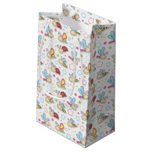 Petit Sac Cadeau motif avec des insectes
