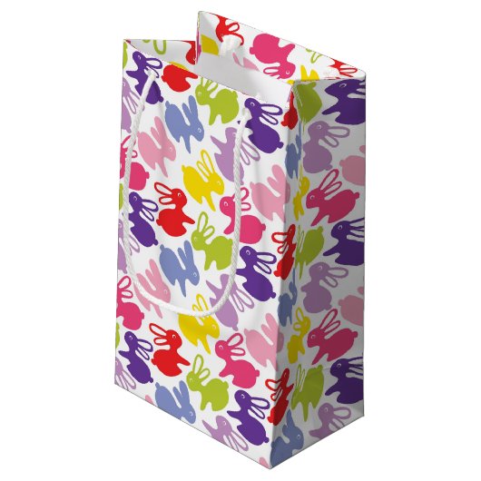 Petit Sac Cadeau motif avec des lapins de Pâques (Dos Angle)