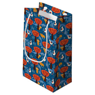 Petit Sac Cadeau motif avec les chats et les oiseaux mignons