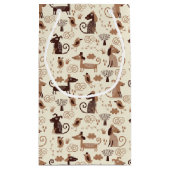 Petit Sac Cadeau motif avec les chiens mignons (Dos)