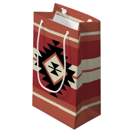 Petit Sac Cadeau Motif Aztec (Devant Angle)