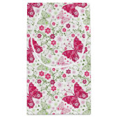 Petit Sac Cadeau Motif blanc floral (Dos)