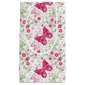 Petit Sac Cadeau Motif blanc floral (Devant)