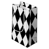 Petit Sac Cadeau Motif blanc noir de harlequin (Dos Angle)