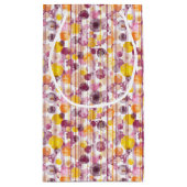 Petit Sac Cadeau Motif blanc rayé tacheté (Dos)