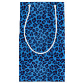 Petit Sac Cadeau motif bleu de texture de léopard (Devant)
